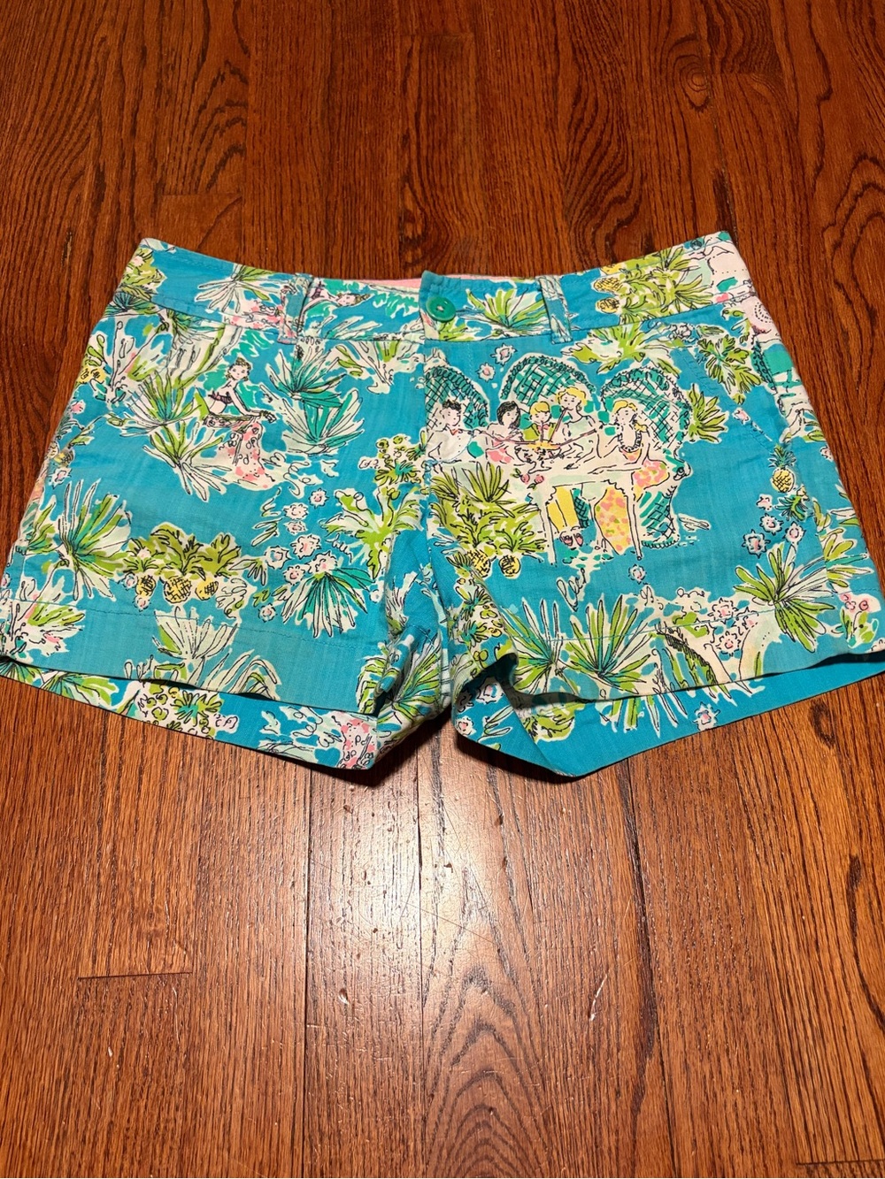 Lilly Pulitzer Originals Callahan Shorts Jungle Glam Toile Print Size 4